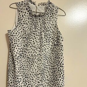 Sleeveless Leopard Print Blouse